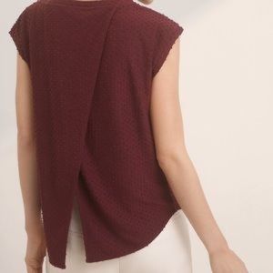 Aritzia Wilfred Swiss Dot Anvers Blouse Size S